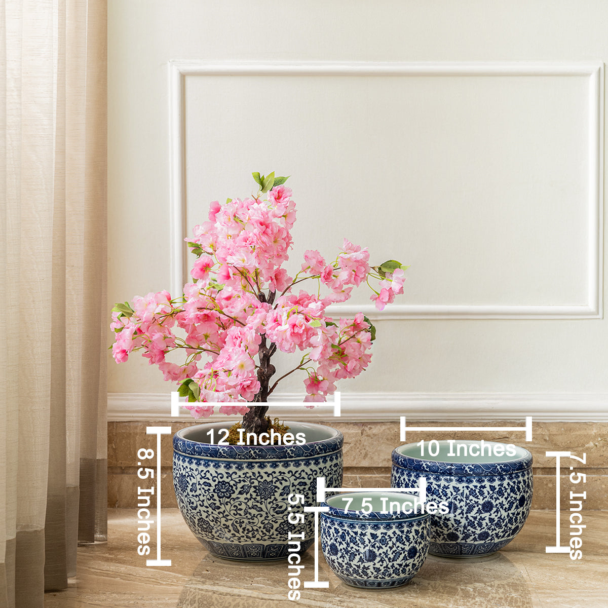 Atrium Corner Inddor Planters for Home - Set of 3