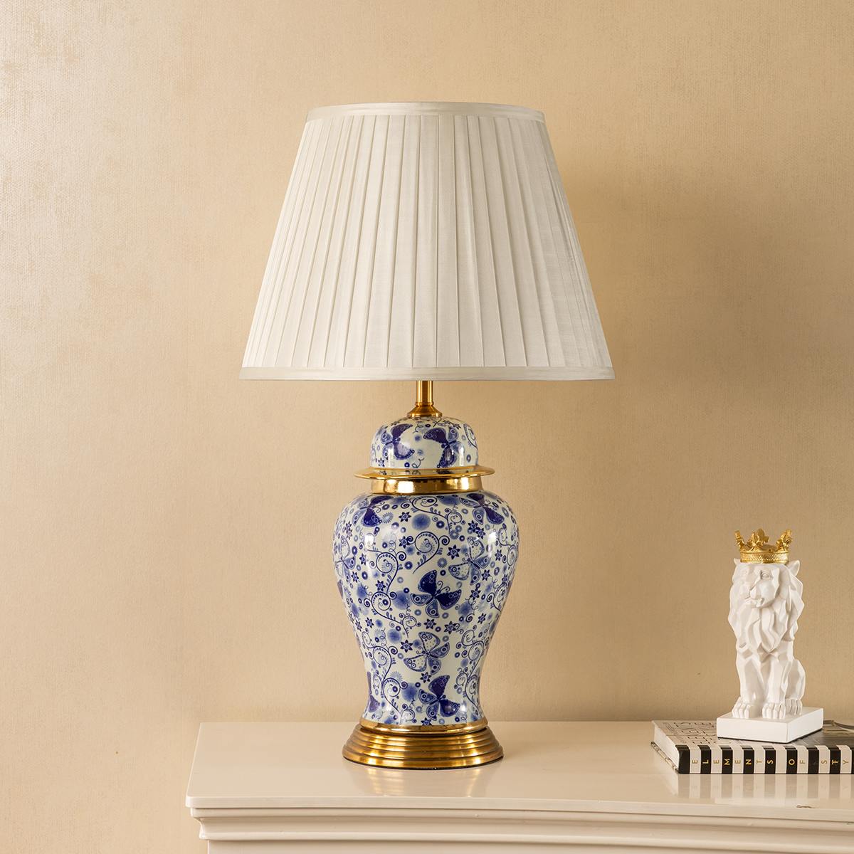 Antique Aura Designer Table Lamps for Living Room