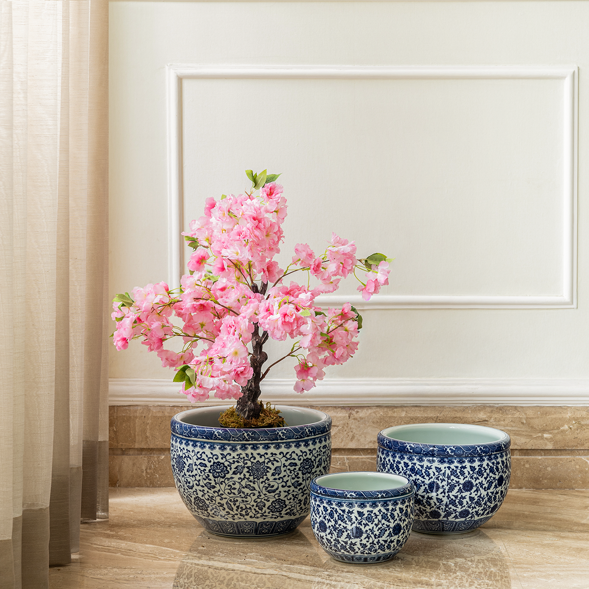 Atrium Corner Inddor Planters for Home - Set of 3